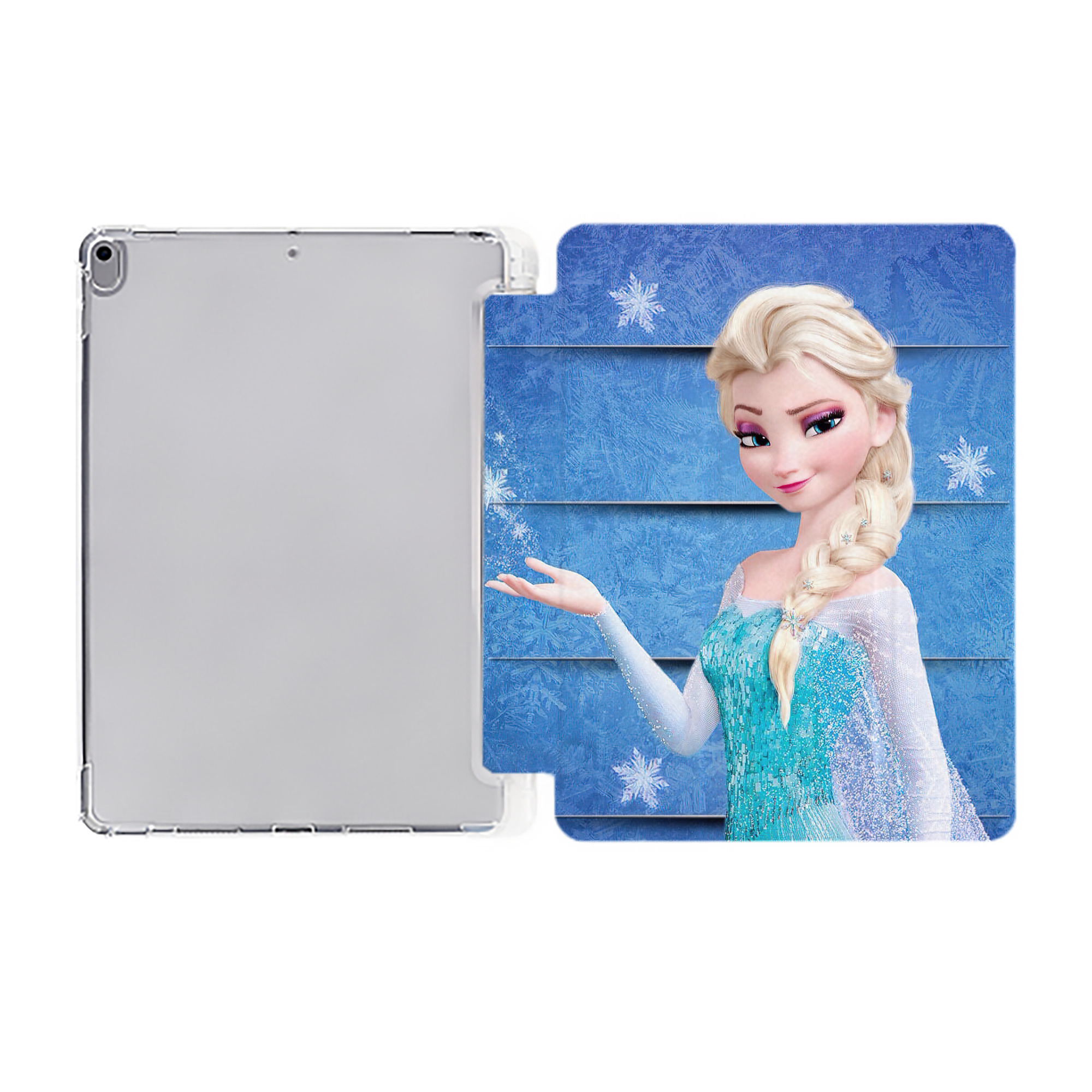 （画像用） アナと雪の女王 アンナ エルサ Frozen Anna Elsa IPad ケース ペン収納付き 三つ折りスタンド PUレザー×シリコン 対応機種9.5/10.5/10.9インチ